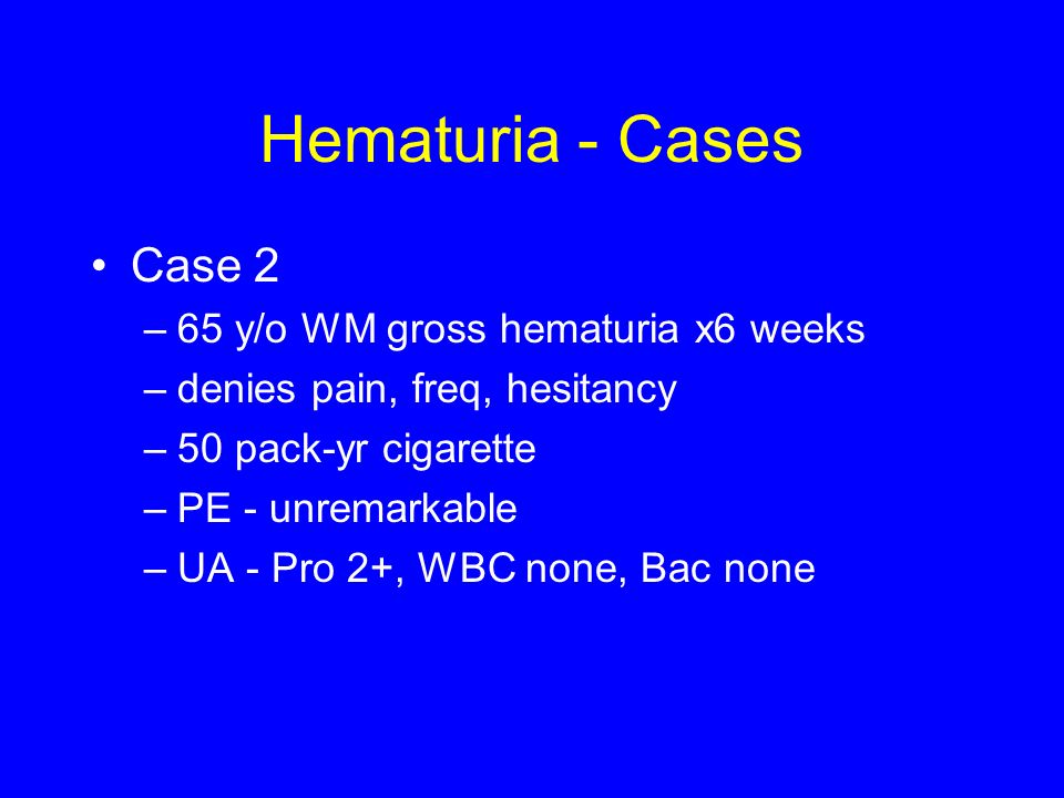 What are some treatments for gross hematuria?